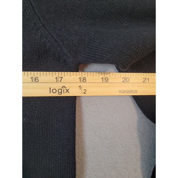 Vtg Express 100% Lambswool Black Crewneck Sweater XS EUC - Picture 8 of 11